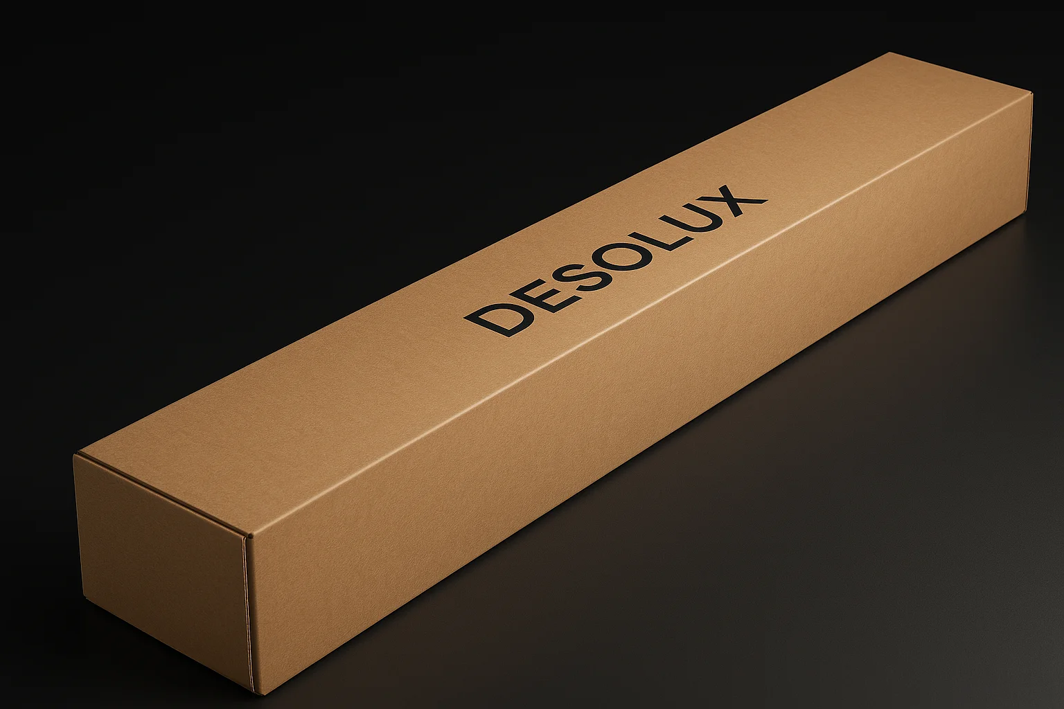 DESOLUX long cardboard shipping box for 3-meter aluminium beams