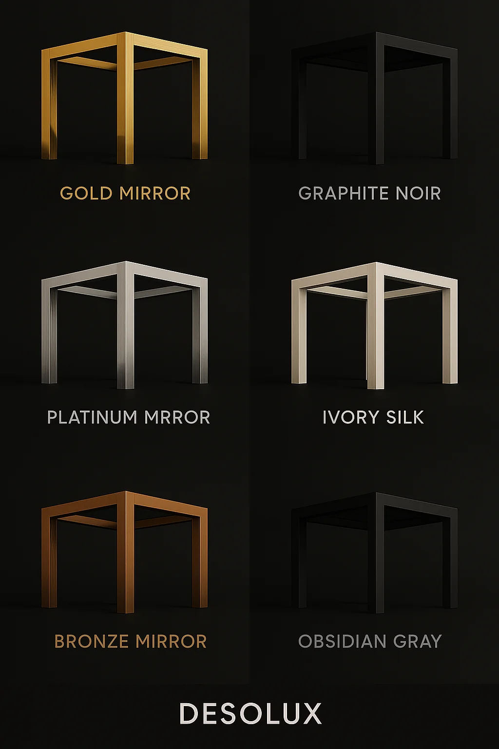 DESOLUX pergolas in finishes